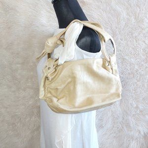Vintage Gianni Conti Cream White Leather Hobo Bag